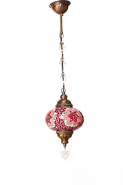 Size 3 Antique Mosaic Hanging Lamp